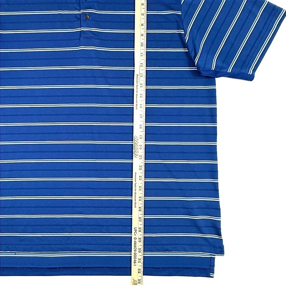 Adidas Mens Polo Shirts BUNDLE Blue‎ Maroon Striped Golf Performance XL